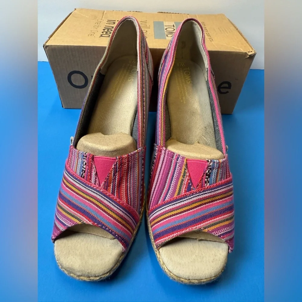 Toms Multicolor Striped Espadrilles